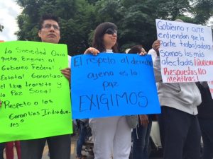 empresarios protesta